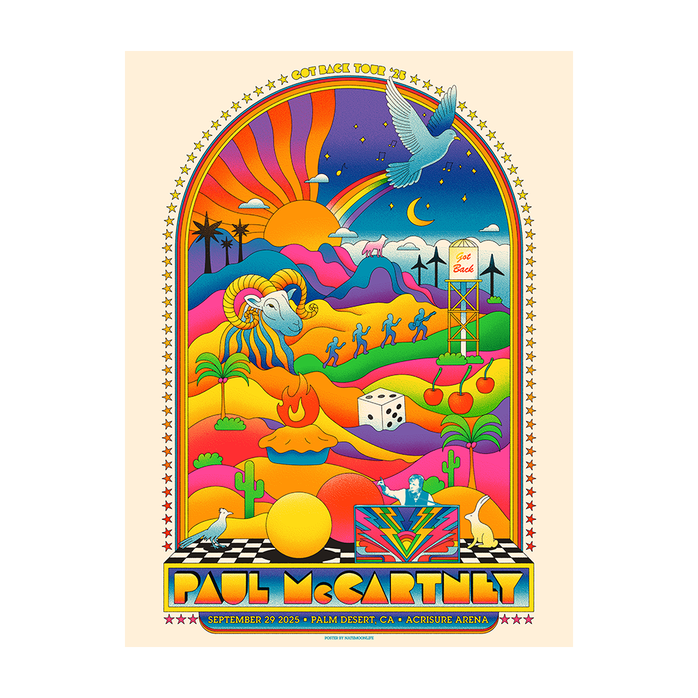 Got Back 2025 Palm Desert Event Poster - Paul McCartney Official Store