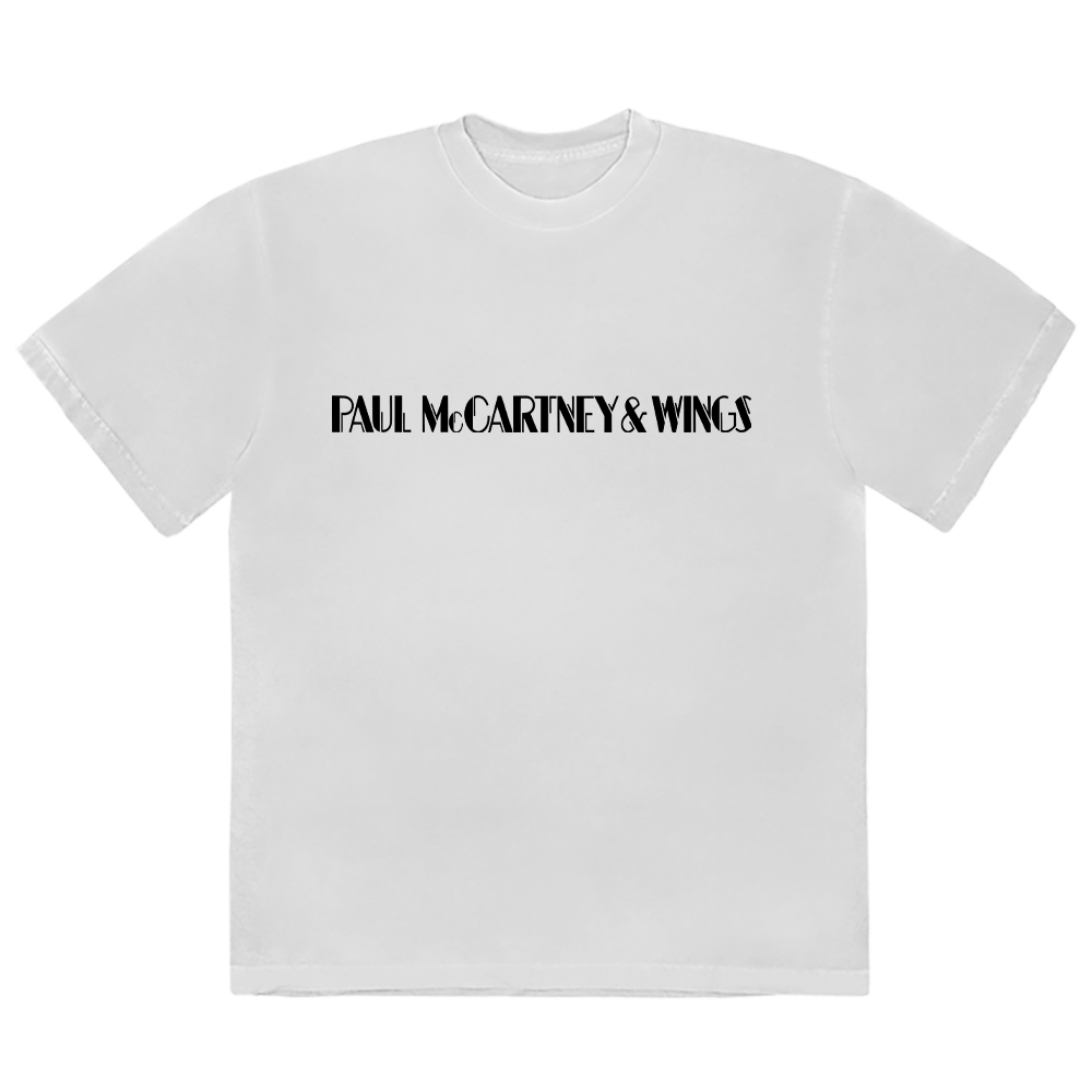 Paul McCartney & Wings Text Logo T-Shirt