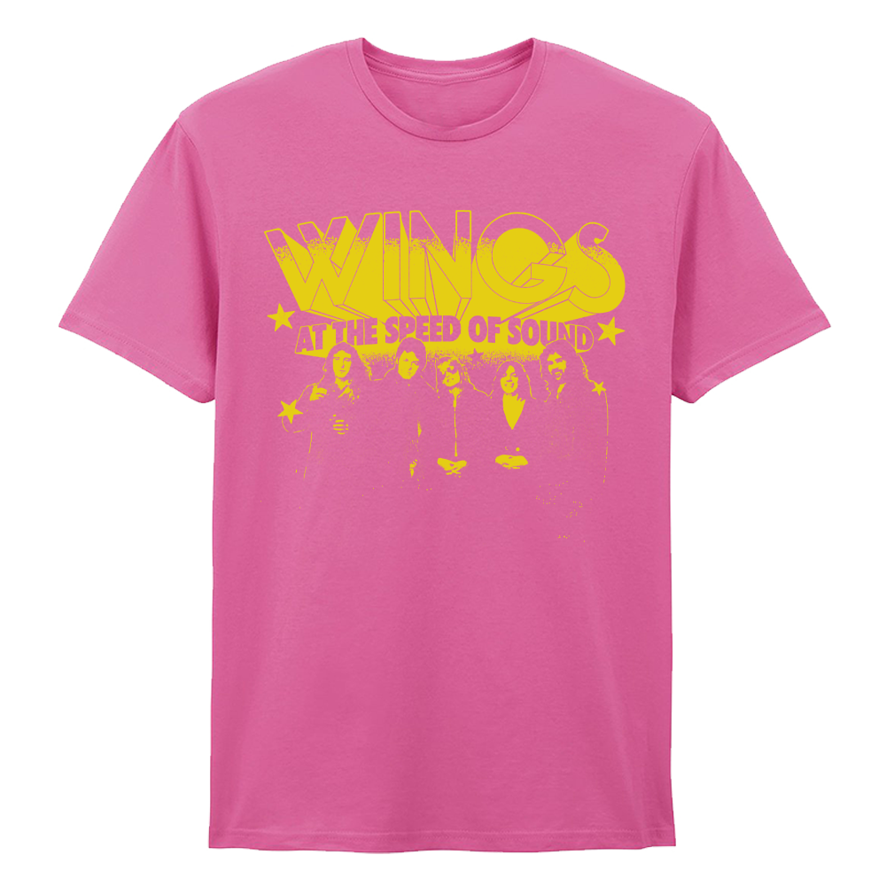 T-shirt Officiel Paul McCartney & Wings - Logo Brodé Licence Bravado - Coupe Classique Légère Homme Femme