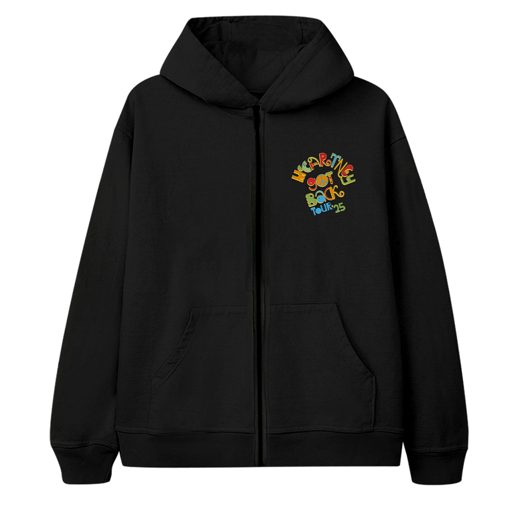 Got Back 2025 Peace Zip Hoodie Front
