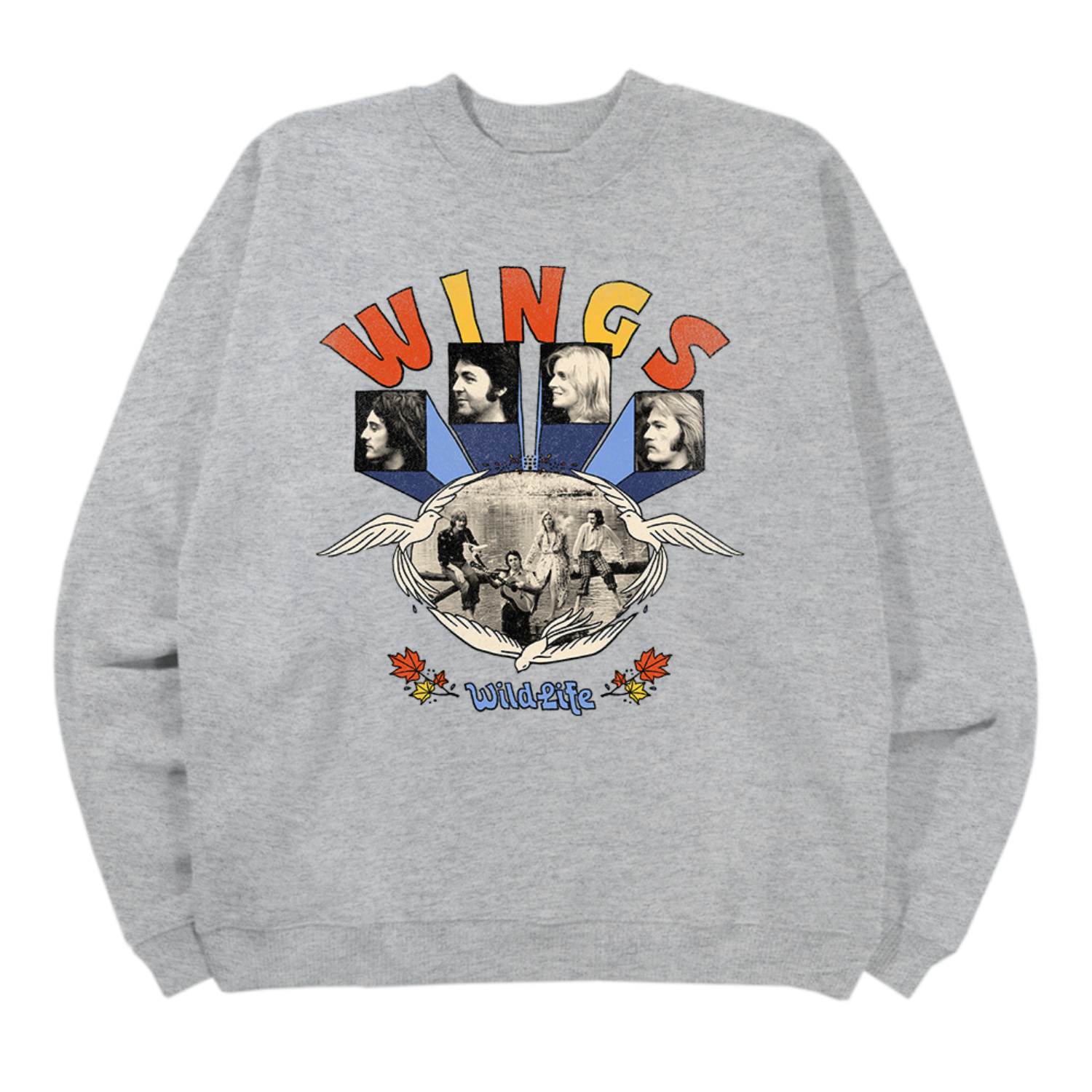 Wild Life Logo Graphic Crewneck Sweatshirt